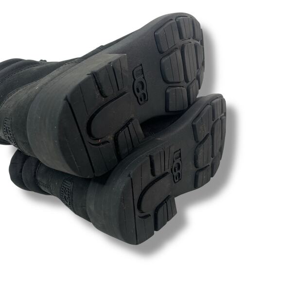 UGG Boots Harrison Lace Ankle Boot Black Leather Women's Size US 9 - Picture 7 of 9